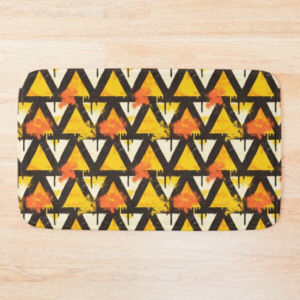 Item preview, Dripping Warning Triangle Grunge Repeat Pattern designed and sold by bubblegoth.