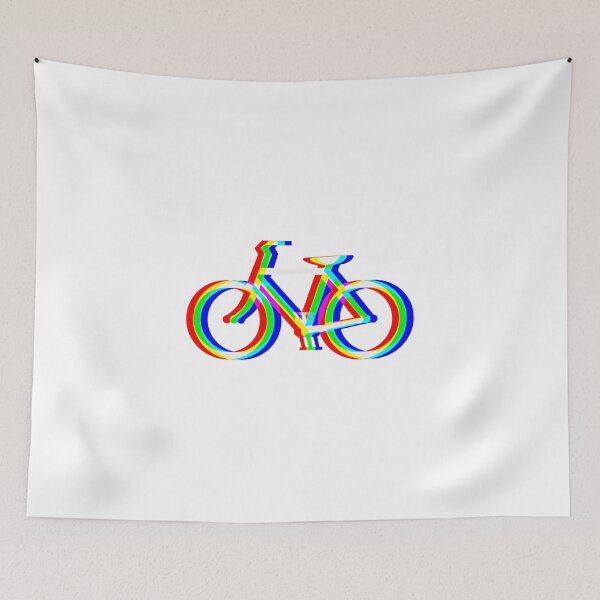Item preview, Trippy RBG Rainbow Bicycle Art Hallucination Colorful Bike Artwork Design designed and sold by Space Ghettos.
