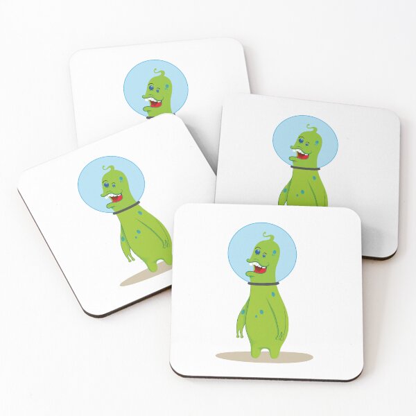 Item preview, Illustration of a green alien mascot, an alien with a helmet designed and sold by LucianoCosmo.