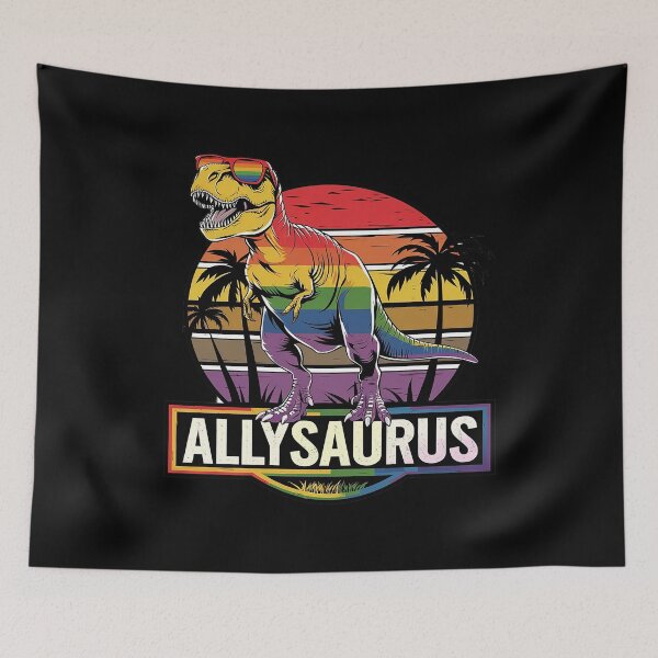 Item preview, LGBT Dinosaur T Rex Gay Pride Dino Allysaurus Rainbow  designed and sold by CombatTask.