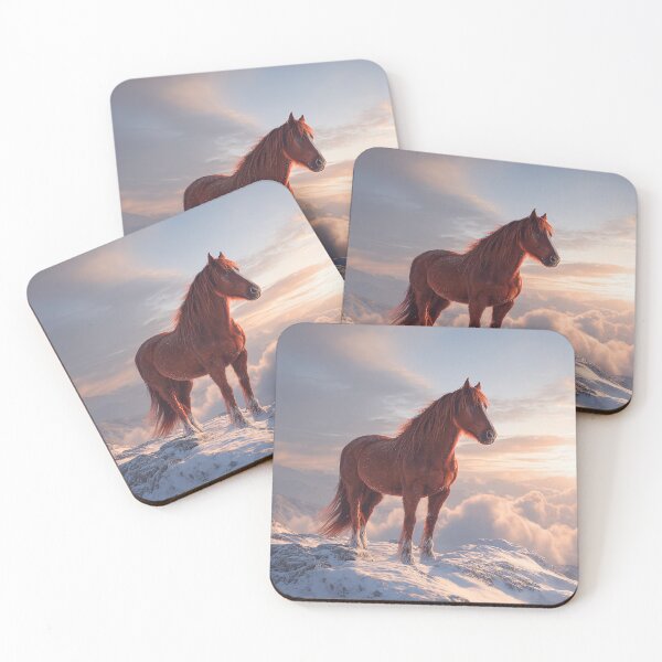 Item preview, Korean Style Red Horse Illustration – Zodiac Horse Art designed and sold by richpie_dima.