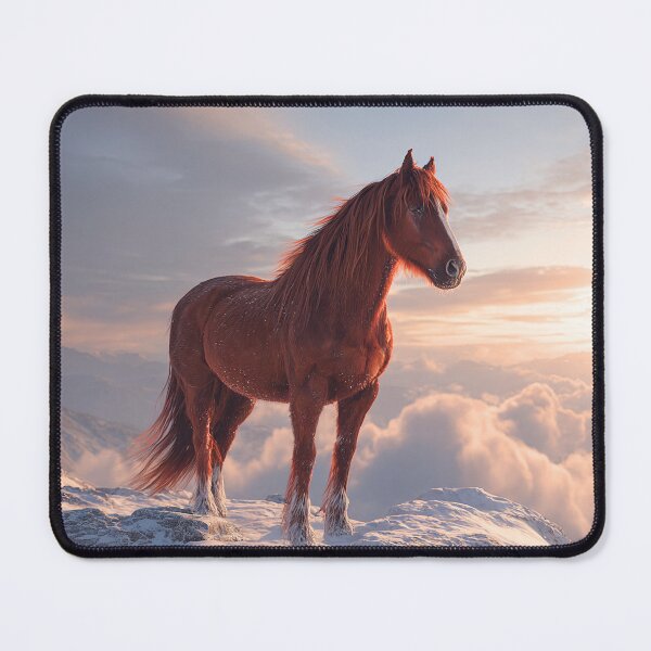 Item preview, Korean Style Red Horse Illustration – Zodiac Horse Art designed and sold by richpie_dima.