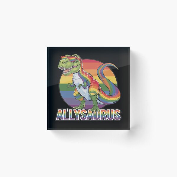 Item preview, LGBT Dinosaur T Rex Gay Pride Dino Allysaurus Rainbow 2  designed and sold by CombatTask.
