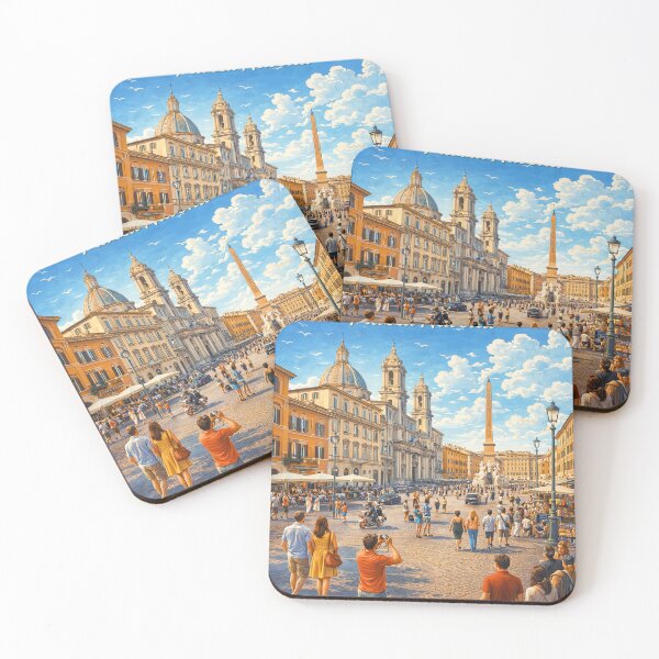 Item preview, PIAZZA NAVONA – Rome Greetings - (Summertime Dreams) designed and sold by Earth Celebration Designs.