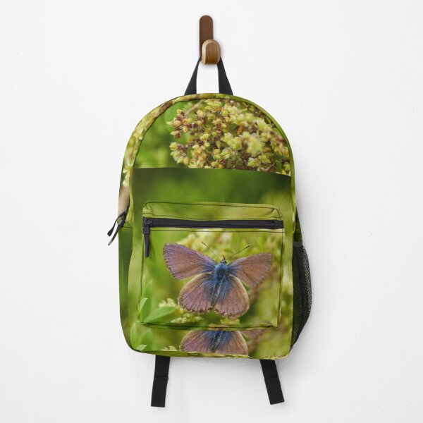 Item preview, Blue butterfly on green flowers designed and sold by Imagerisium.