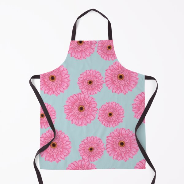 Item preview, light blue and Pink Gerbera flower pattern designed and sold by Fridayscorner.
