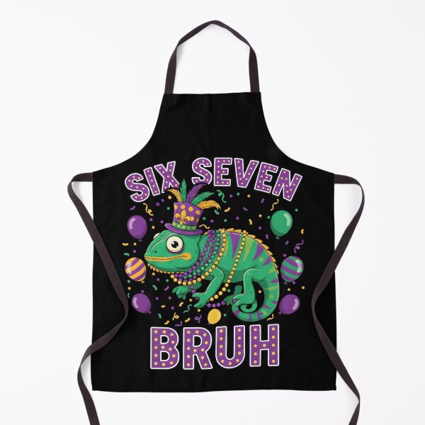 Item preview, Mardi Gras Six Seven Bruh Mardigator Chameleon 6 7 Meme Boys designed and sold by DrawHandArt.