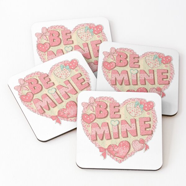 Item preview, Be Mine – Vintage Valentine Heart with Cute Patchwork Typography designed and sold by Activity01.