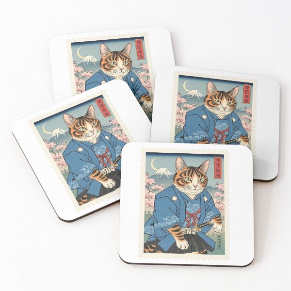 Item preview, samurai cat designed and sold by Losancestros.