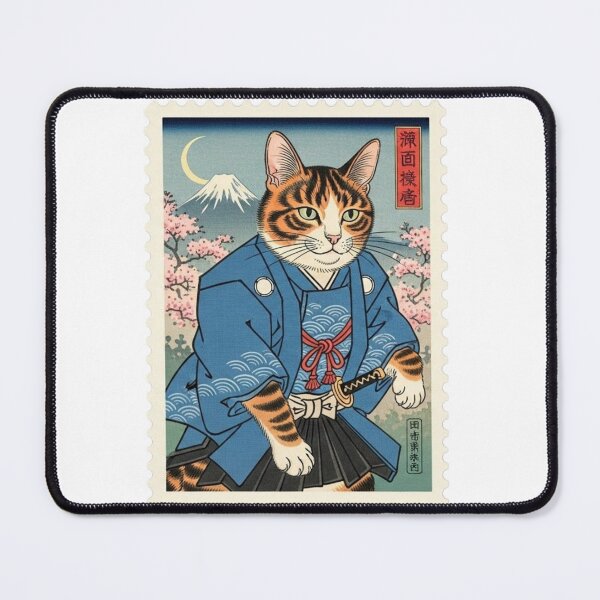 Item preview, samurai cat designed and sold by Losancestros.