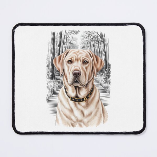 Item preview, Cute Dogs- The Blond Labrador in the Forest designed and sold by Museum Of Non-Existing Art.