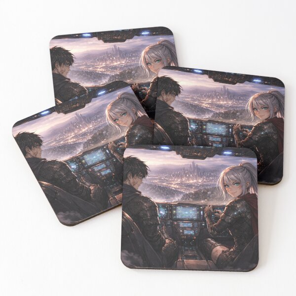 Item preview, Seraphina and Ashen, Cliffside Ride Overlooking the City designed and sold by Prayful.