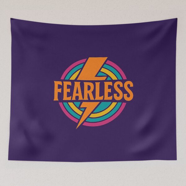 Item preview, "Fearless", A a powerful word with a colorful design designed and sold by Moonshroomarts.