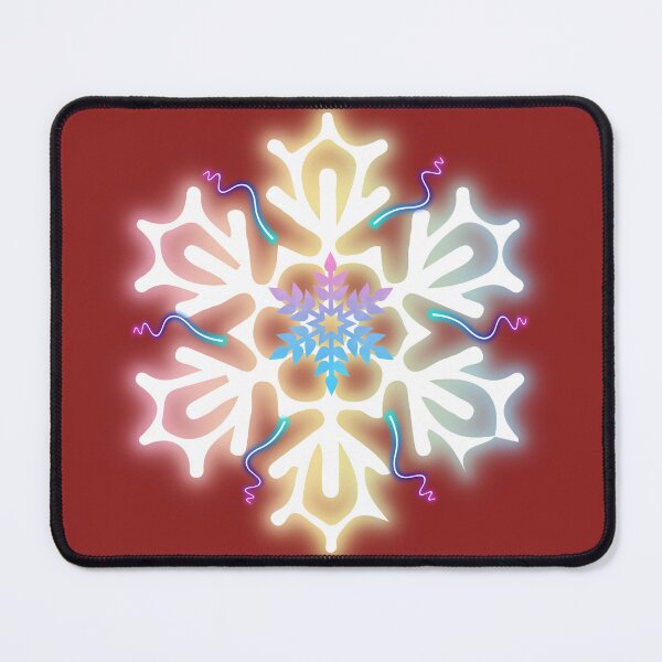Item preview, Pastel Neon Snowflake Glow Winter Design designed and sold by SolutionsArt.