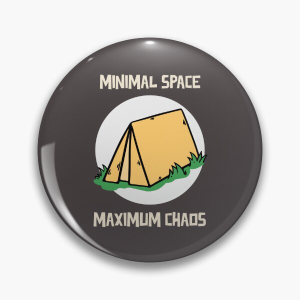 Item preview, minimal space maximum chaos camping t-shirt designed and sold by myinkydesigns.