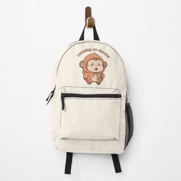 Item preview, Running on Snacks Kawaii Monkey Cute Relatable Pastel Meme Art designed and sold by Moon's Arts.
