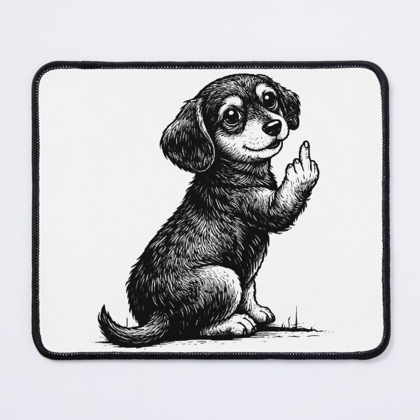 Item preview, Funny Rude Dachshund Middle Finger, Funny Dachshund designed and sold by will freed18.