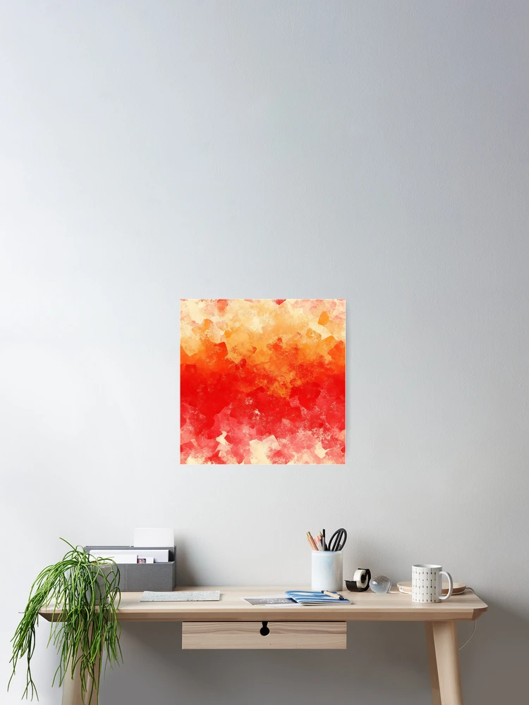 Thumbnail 2 of 3, Poster, Orange Red Abstract Texture Background Pattern designed and sold by bubblegoth.