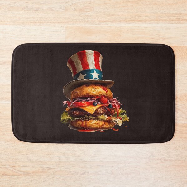 Item preview, Uncle Sam Hat Burger USA Flag 4th of July Patriotic Food designed and sold by Anastasiia Yurevych.