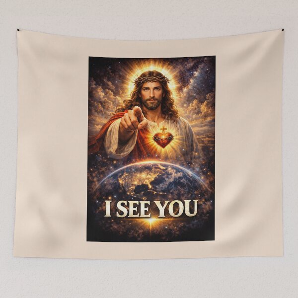 Item preview,  I See You - Jesus Watching Over the World designed and sold by Nature's Palette.