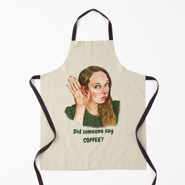 Item preview, Did Someone Say COFFEE? Woman Cupping Ear, Illustration designed and sold by JoyfulWhimsy.