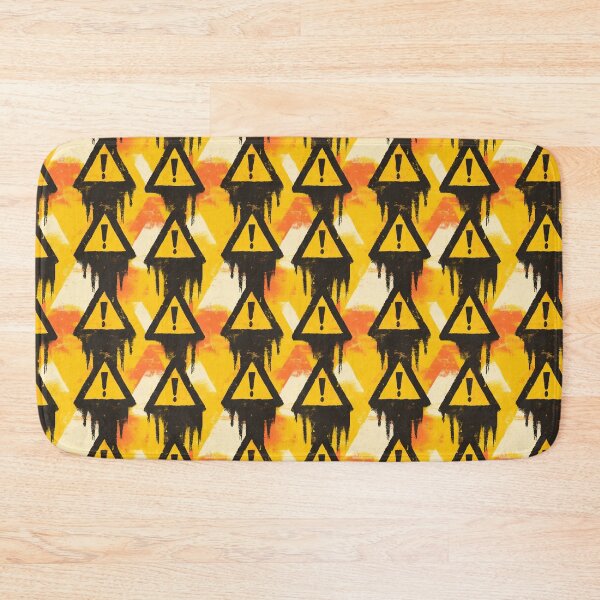 Item preview, Dripping Exclamation Warning Triangles Pattern designed and sold by bubblegoth.