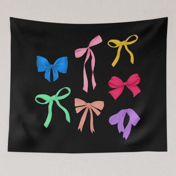 Item preview, Colorful Preppy Bows - Pink Blue Purple Green designed and sold by SaltedBeachPaperie.