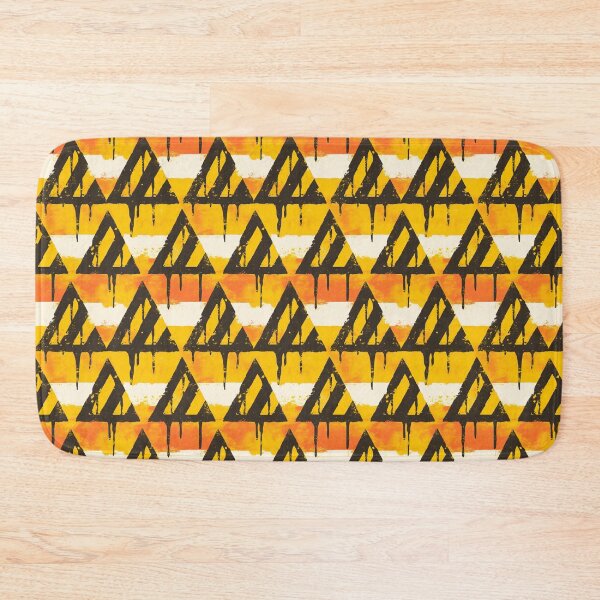 Item preview, Dripping Hazard Triangle Candy Corn Repeat Pattern designed and sold by bubblegoth.