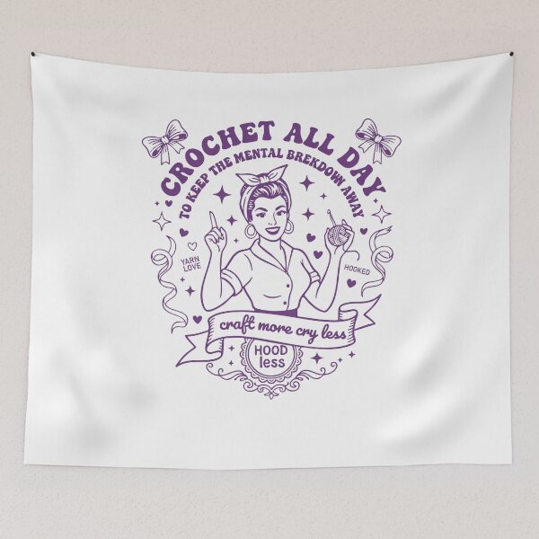 Item preview, Crochet Lover Crochet All Day Craft More Cry Less designed and sold by LuminOrb.