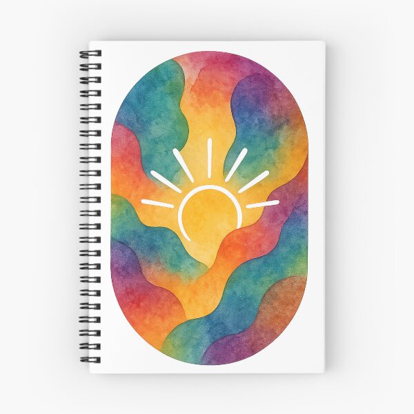 Item preview, Rainbow Sunrise Abstract Art designed and sold by chromatalove.