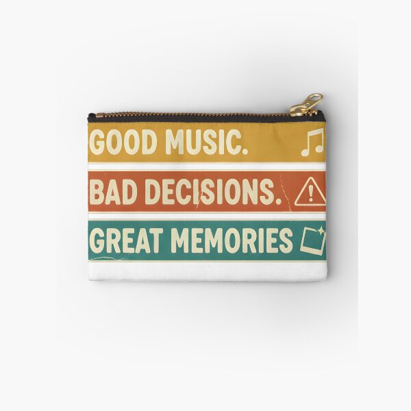 Item preview, Good Music Bad Decisions – Retro Festival slogan for music fans designed and sold by Fuechse.