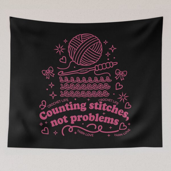 Item preview, Counting Stitches Not Problems Crochet Life Yarn designed and sold by LuminOrb.
