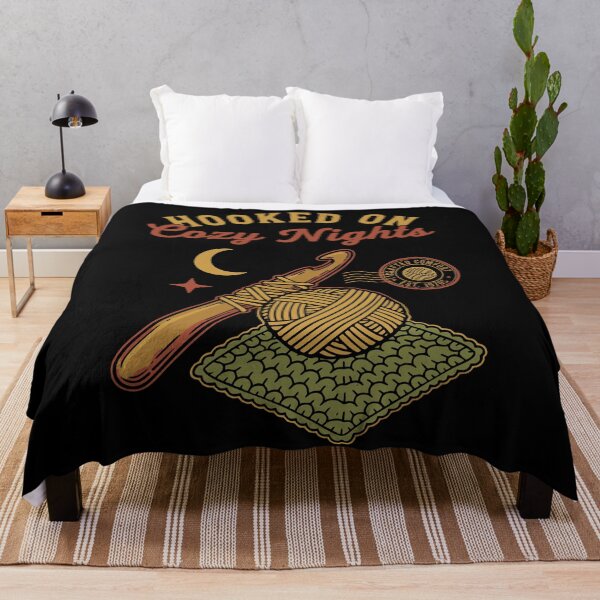 Item preview, Hooked On Cozy Nights Crochet Lover Funny designed and sold by LuminOrb.