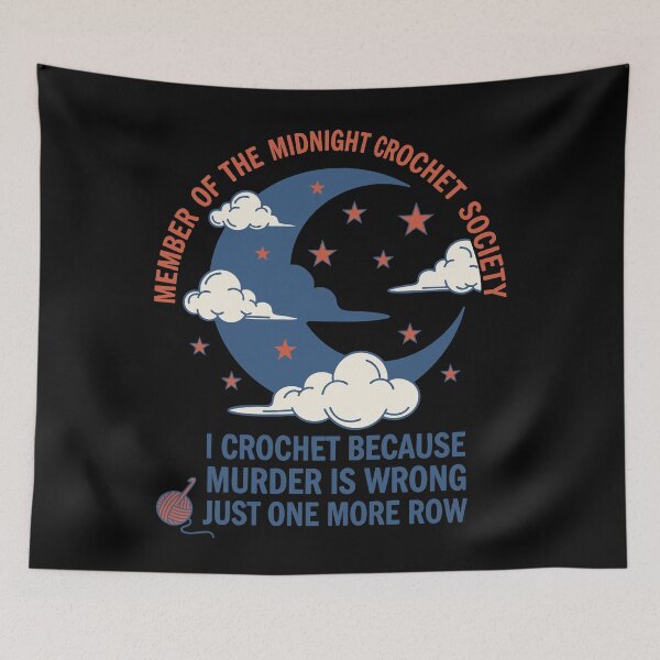 Item preview, Midnight Crochet Society I Crochet Because Murder designed and sold by LuminOrb.