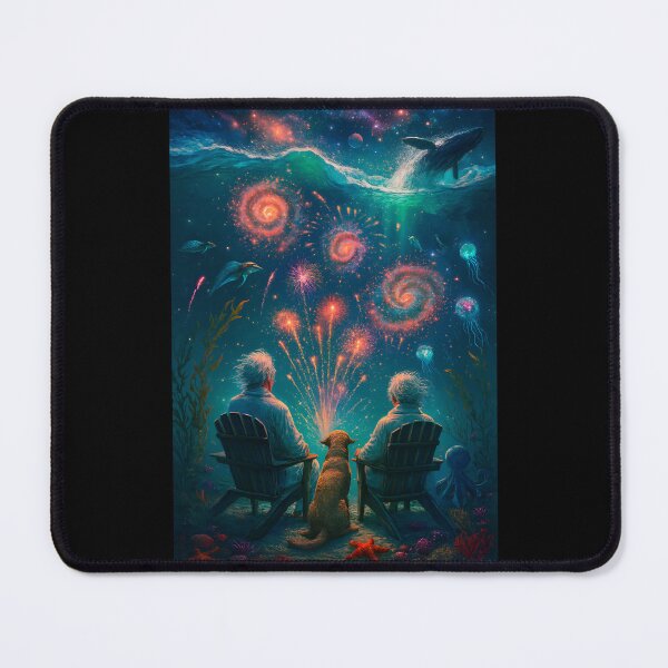 Item preview, Submergence Fireworks– Eternal Love Beneath A Surreal Cosmic Ocean designed and sold by WilderRoads.