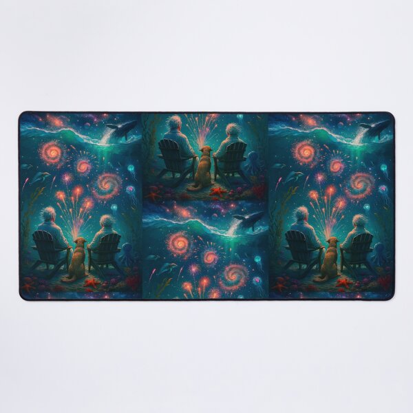 Item preview, Submergence Fireworks– Eternal Love Beneath A Surreal Cosmic Ocean designed and sold by WilderRoads.
