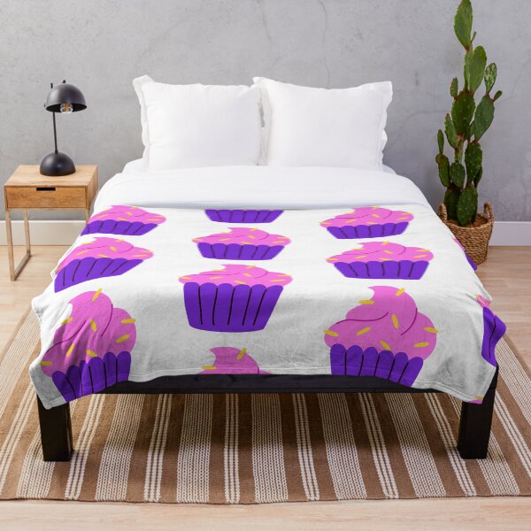 Item preview, Pegatina de cupcake morado y rosa dulce designed and sold by Bliss Studio.