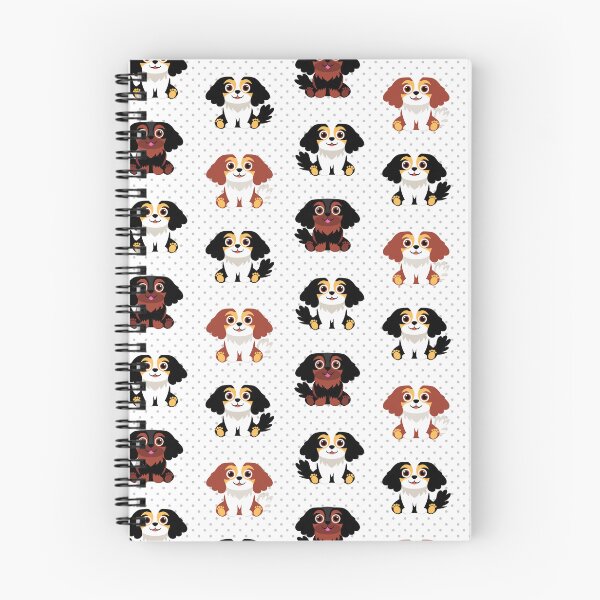 Item preview, Cavalier King Charles Spaniels with Polka Dots designed and sold by AntiqueImages.