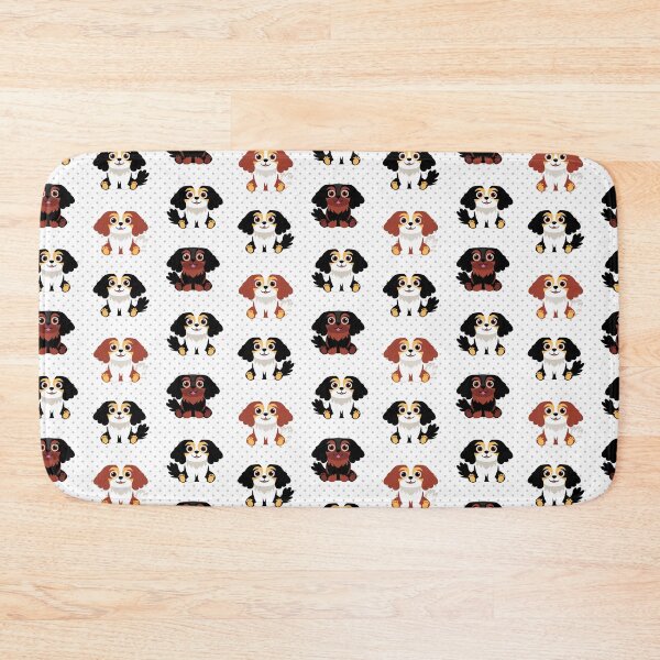 Item preview, Cavalier King Charles Spaniels with Polka Dots designed and sold by AntiqueImages.
