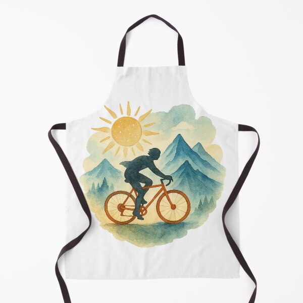Item preview, Cyclist Journey Through Mountain Sunrise designed and sold by chromatalove.