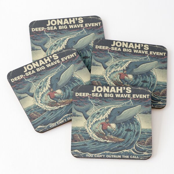 Item preview, Surfer Jonah Riding a Massive Whale Wave designed and sold by Rented Mule.