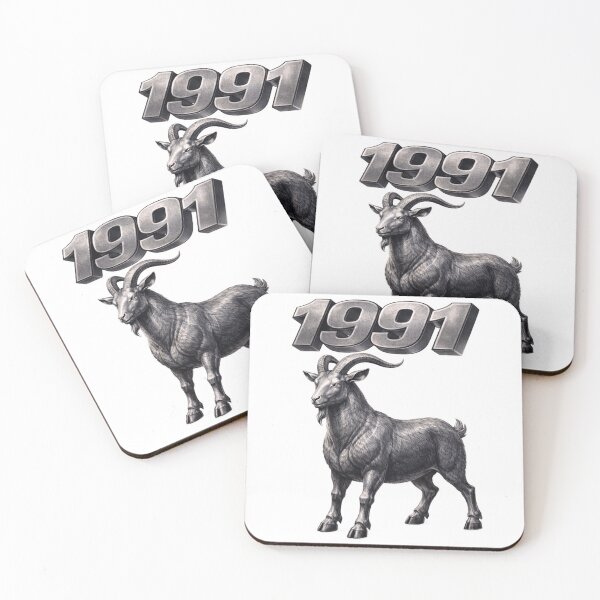 Item preview, 1991 Year of the Goat Eastern Zodiac Strength Power Design designed and sold by AlexLineArt.