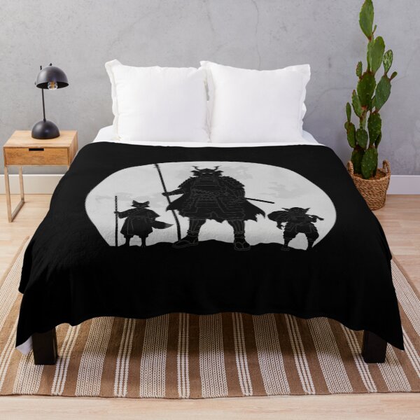 Item preview, Samurai Shadow Guardians – Dark Fantasy Moon Silhouette Art designed and sold by YYoYY.