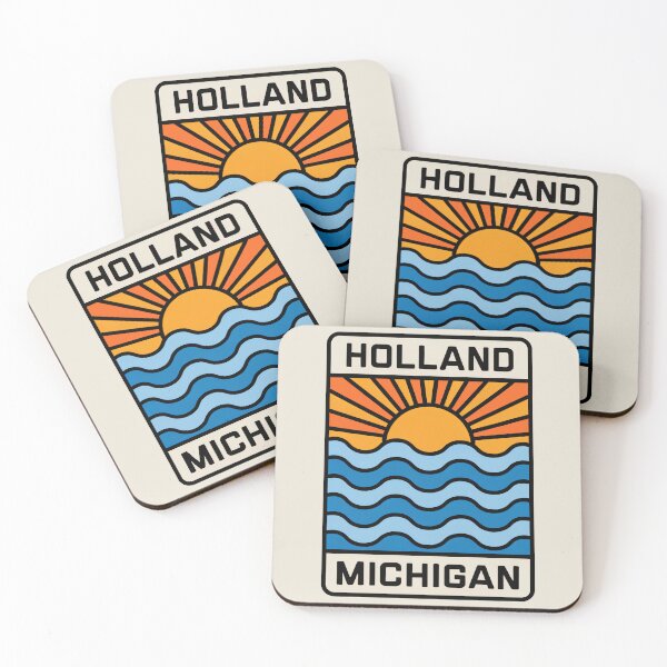 Item preview, Holland Michigan - Sunset Card Design designed and sold by TheOldMittenIllustrated.