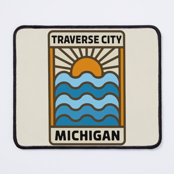 Item preview, Traverse City Michigan - Sunset Card Design designed and sold by TheOldMittenIllustrated.