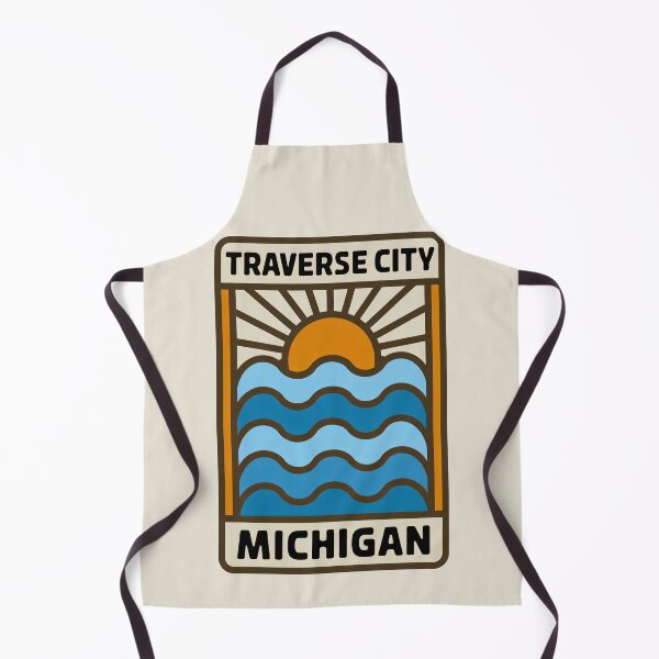 Item preview, Traverse City Michigan - Sunset Card Design designed and sold by TheOldMittenIllustrated.