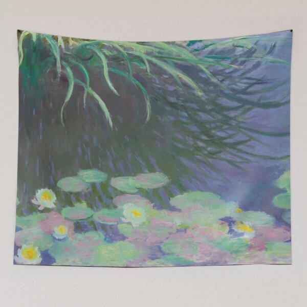 Item preview, Nympheas Avec Reflets De Hautes Herbes by Claude Monet: Tranquil Water Garden designed and sold by artofuniverse.