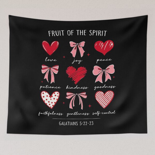 Item preview, Fruit Of The Spirit Christian Hearts Galatians 522-23  designed and sold by BaidenNeta.