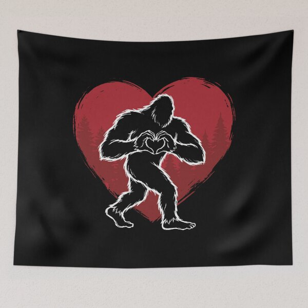 Item preview, Funny Bigfoot Sasquatch In Love Heart Valentine'S Day designed and sold by BaidenNeta.