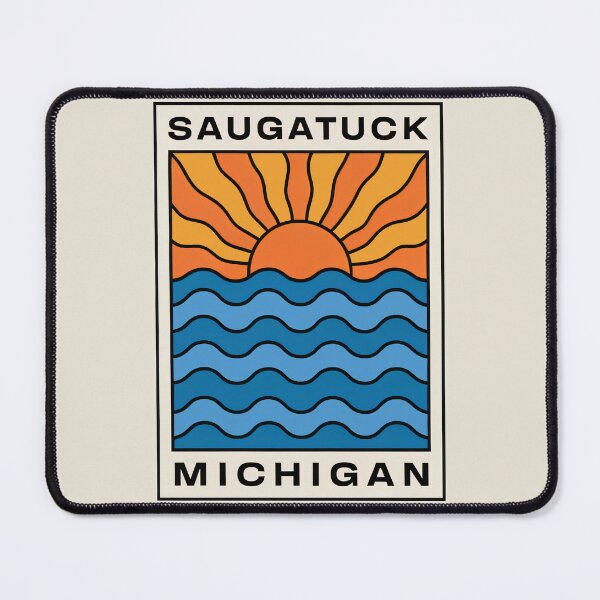 Item preview, Saugatuck Michigan - Sunset Card Design designed and sold by TheOldMittenIllustrated.